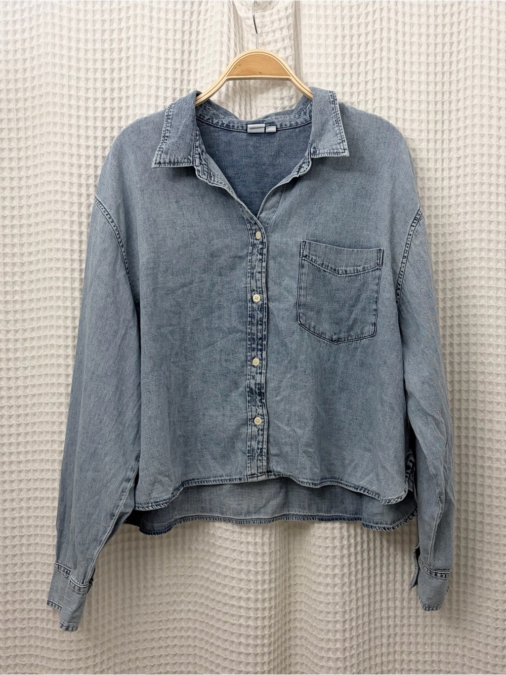Gap Light Wash Denim Button-Up Shirt